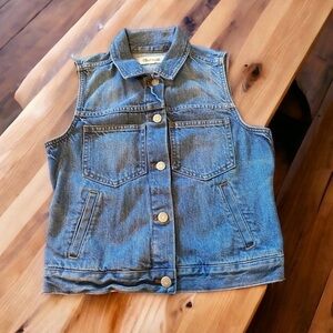 Madewell Blue DENIM VEST JACKET XS